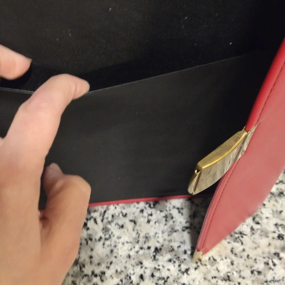 ​Vintage HAZEL Red Pebbled Leather Executive Portfolio / Document Case